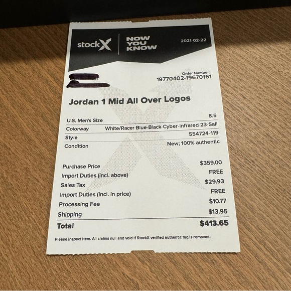 New Jordan 1 Mid All Over Logos Men’s 8.5 Women’s 10 - Picture 5 of 5